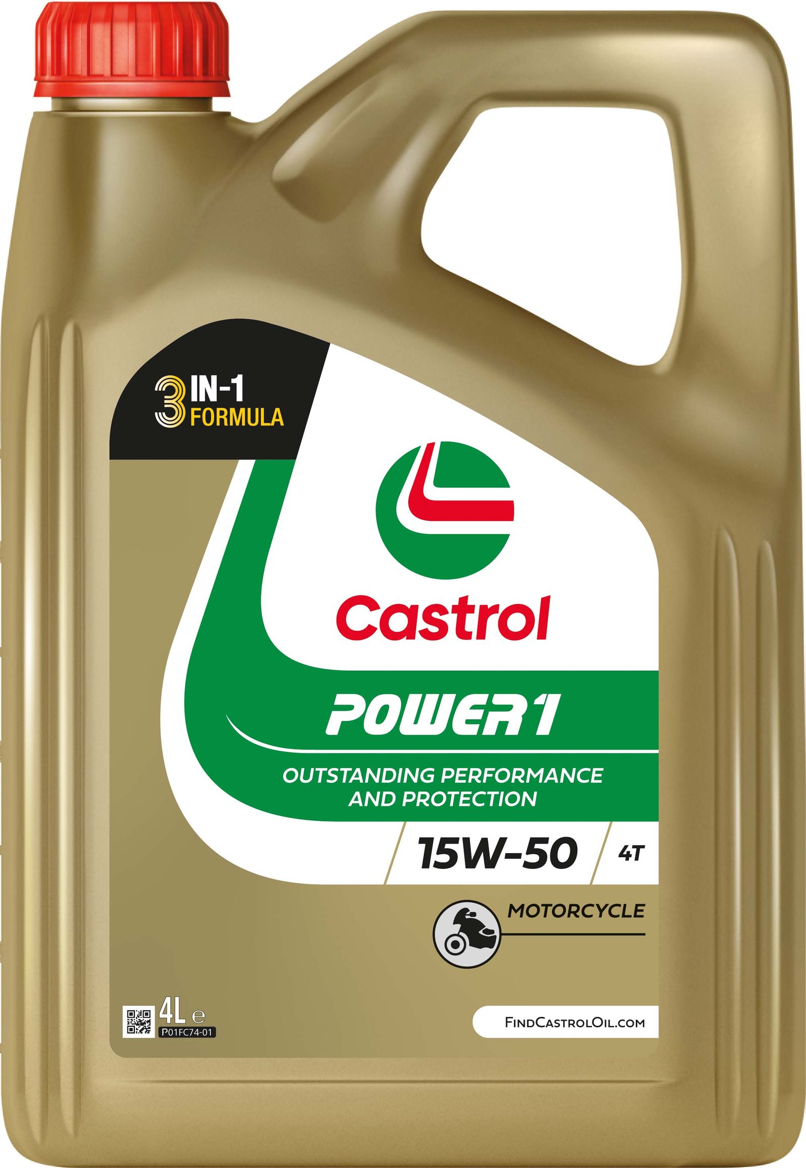 Ulei de motor semisintetic Castrol POWER1 4T 15W-50, 4 litri